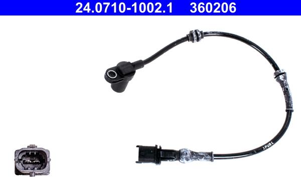 ATE 24.0710-1002.1 - ABS sensor, wheel speed car-mod.net