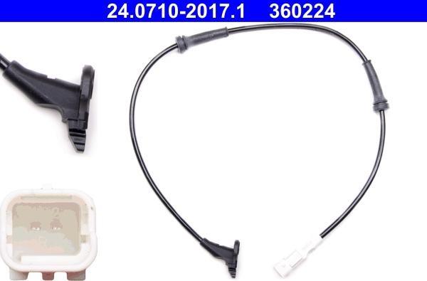 ATE 24.0710-2017.1 - ABS sensor, wheel speed car-mod.net