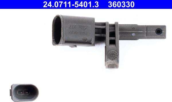 ATE 24.0711-5401.3 - ABS sensor, wheel speed car-mod.net