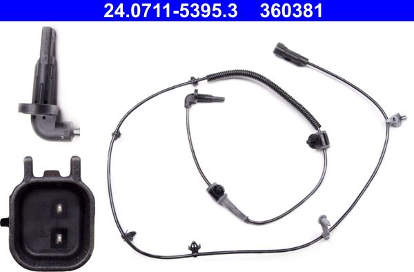 ATE 24.0711-5395.3 - ABS sensor, wheel speed car-mod.net