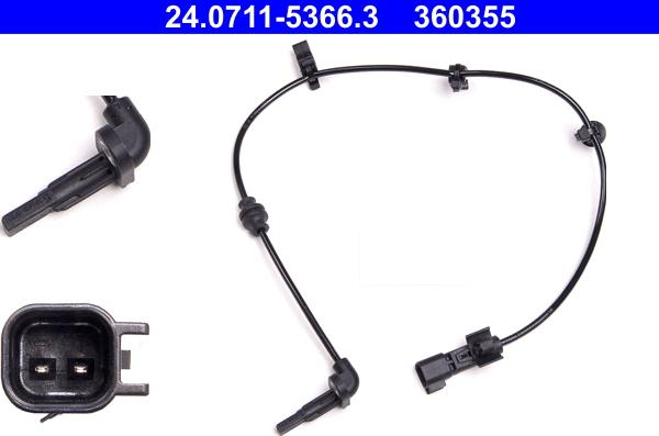 ATE 24.0711-5366.3 - ABS sensor, wheel speed car-mod.net