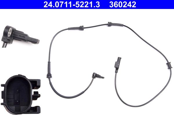 ATE 24.0711-5221.3 - ABS sensor, wheel speed car-mod.net
