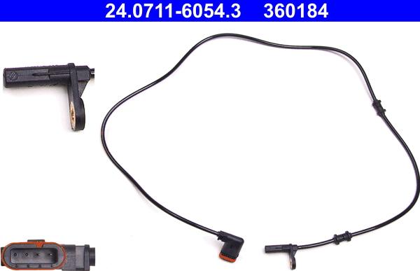 ATE 24.0711-6054.3 - ABS sensor, wheel speed car-mod.net