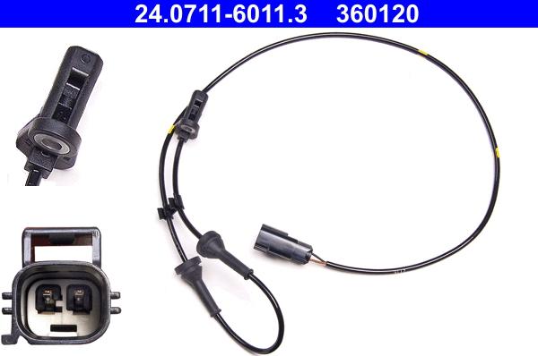 ATE 24.0711-6011.3 - ABS sensor, wheel speed car-mod.net
