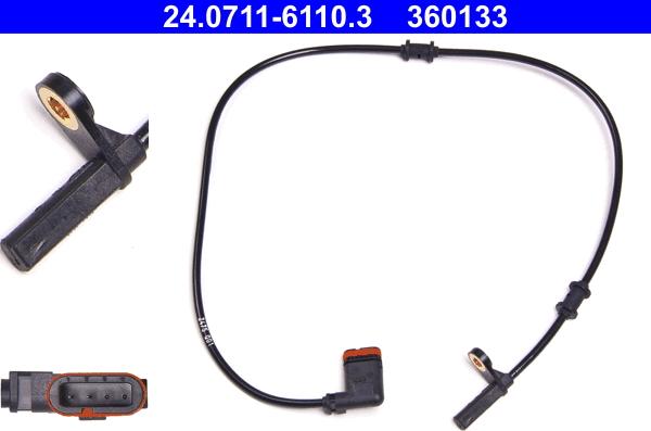 ATE 24.0711-6110.3 - ABS sensor, wheel speed car-mod.net