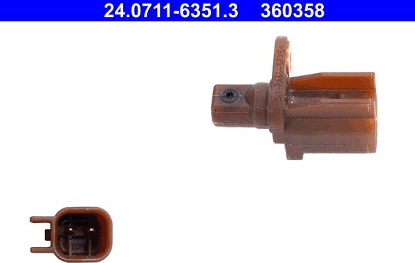 ATE 24.0711-6351.3 - ABS sensor, wheel speed car-mod.net
