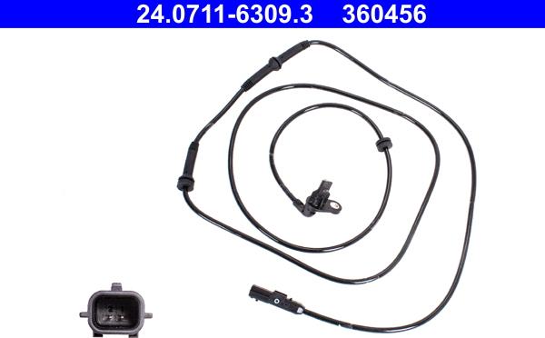 ATE 24.0711-6309.3 - ABS sensor, wheel speed car-mod.net