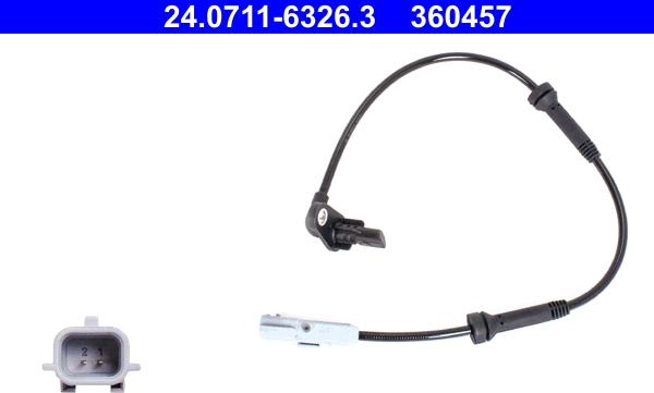 ATE 24.0711-6326.3 - ABS sensor, wheel speed car-mod.net