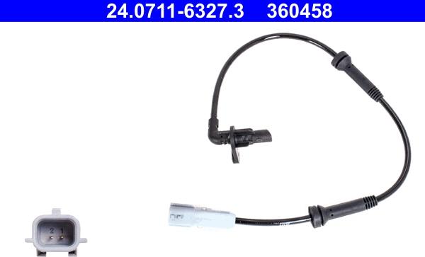 ATE 24.0711-6327.3 - ABS sensor, wheel speed car-mod.net