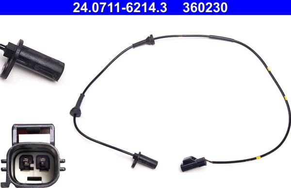 ATE 24.0711-6214.3 - ABS sensor, wheel speed car-mod.net