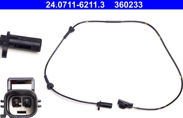 ATE 24.0711-6211.3 - ABS sensor, wheel speed car-mod.net