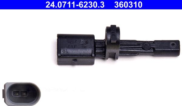 ATE 24.0711-6230.3 - ABS sensor, wheel speed car-mod.net