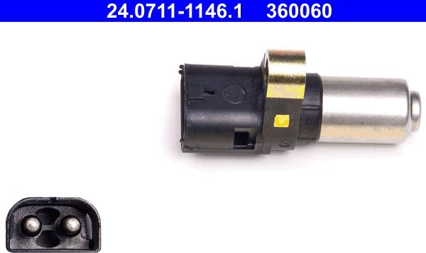 ATE 24.0711-1146.1 - ABS sensor, wheel speed car-mod.net