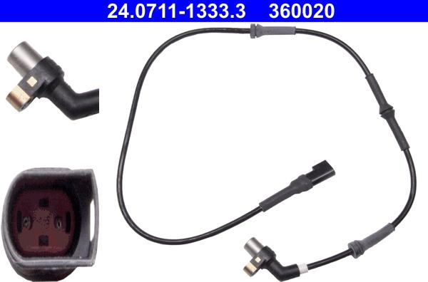 ATE 24.0711-1333.3 - ABS sensor, wheel speed car-mod.net