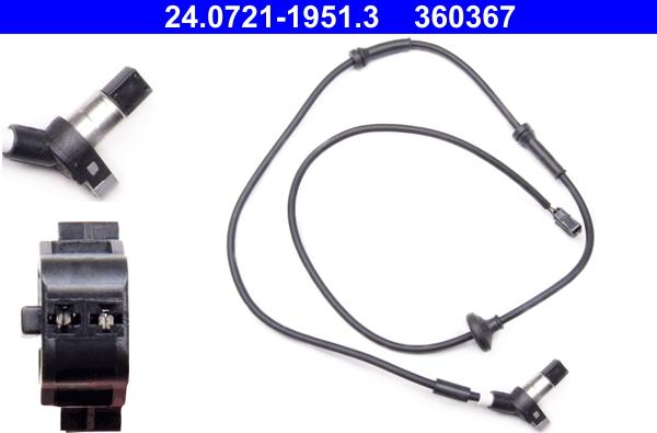 ATE 24.0721-1951.3 - ABS sensor, wheel speed car-mod.net