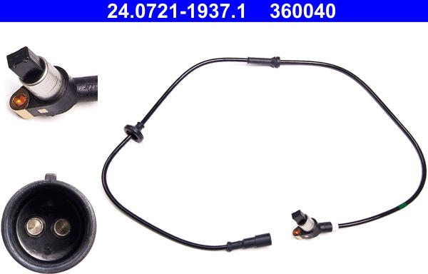 ATE 24.0721-1937.1 - ABS sensor, wheel speed car-mod.net
