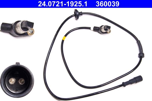 ATE 24.0721-1925.1 - ABS sensor, wheel speed car-mod.net