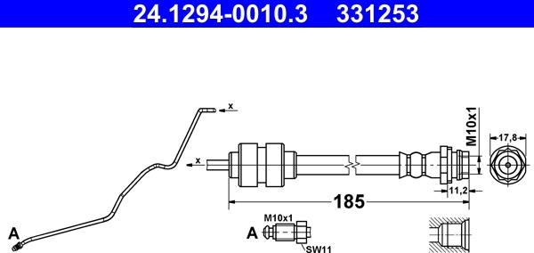 ATE 24.1294-0010.3 - Brake Hose car-mod.net