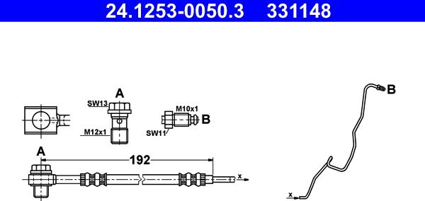 ATE 24.1253-0050.3 - Brake Hose car-mod.net