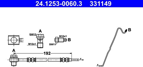 ATE 24.1253-0060.3 - Brake Hose car-mod.net