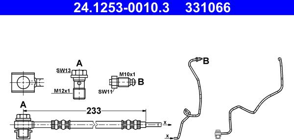ATE 24.1253-0010.3 - Brake Hose car-mod.net