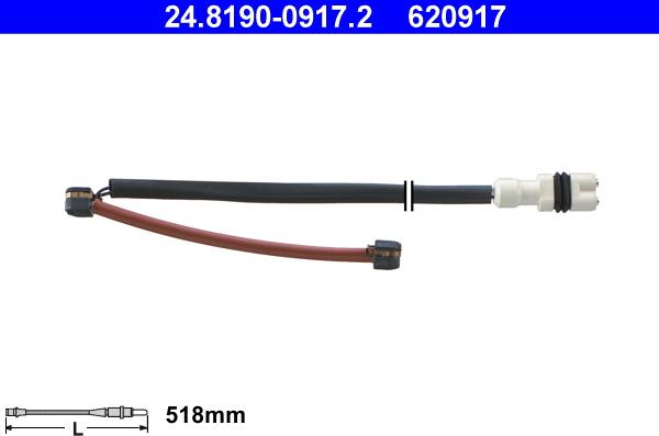 ATE 24.8190-0917.2 - Warning Contact, brake pad wear car-mod.net