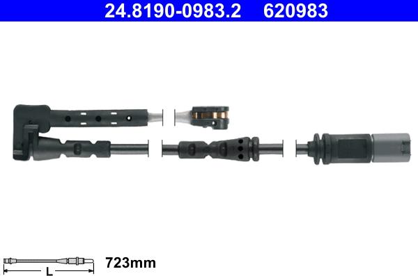 ATE 24.8190-0983.2 - Warning Contact, brake pad wear car-mod.net