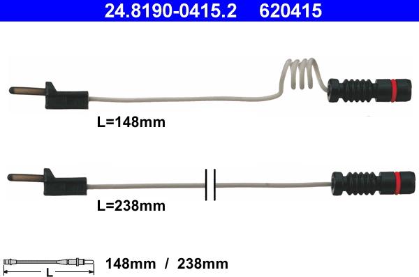 ATE 24.8190-0415.2 - Warning Contact, brake pad wear car-mod.net