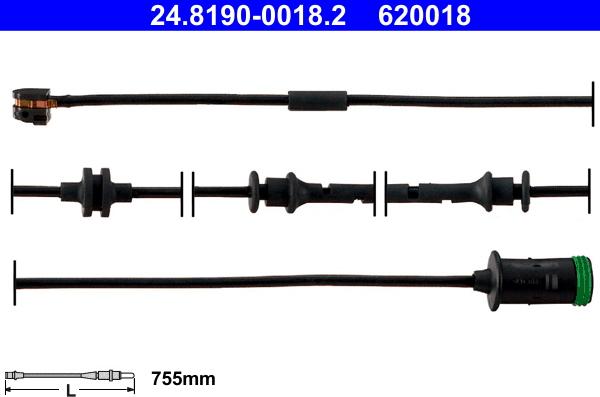 ATE 24.8190-0018.2 - Warning Contact, brake pad wear car-mod.net