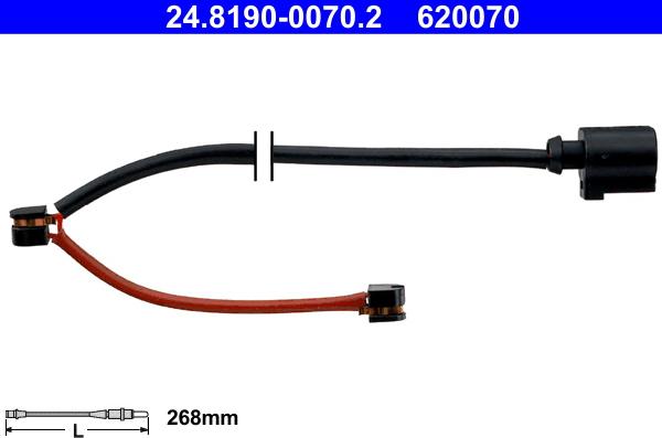 ATE 24.8190-0070.2 - Warning Contact, brake pad wear car-mod.net