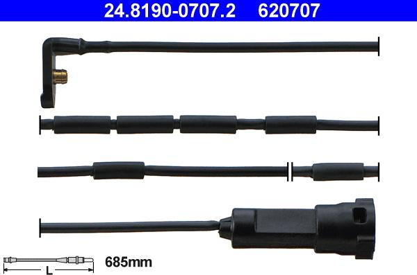 ATE 24.8190-0707.2 - Warning Contact, brake pad wear car-mod.net