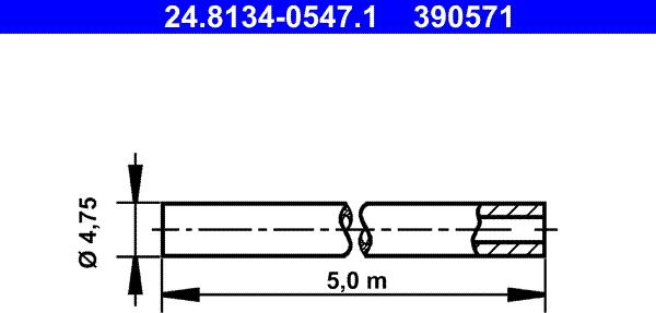 ATE 24.8134-0547.1 - Brake Lines car-mod.net