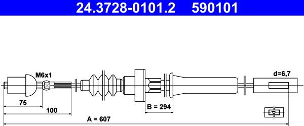 ATE 24.3728-0101.2 - Clutch Cable car-mod.net