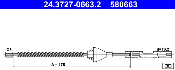 ATE 24.3727-0663.2 - Cable, parking brake car-mod.net