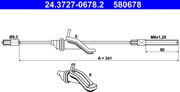 ATE 24.3727-0678.2 - Cable, parking brake car-mod.net