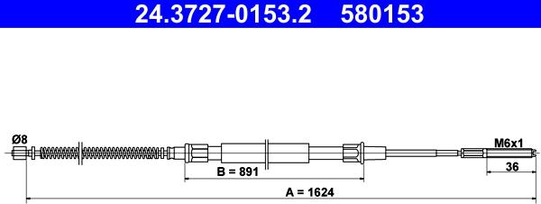 ATE 24.3727-0153.2 - Cable, parking brake car-mod.net