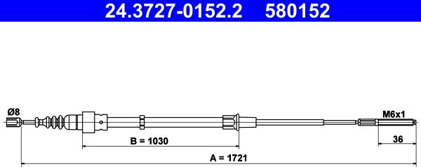 ATE 24.3727-0152.2 - Cable, parking brake car-mod.net