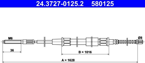 ATE 24.3727-0125.2 - Cable, parking brake car-mod.net