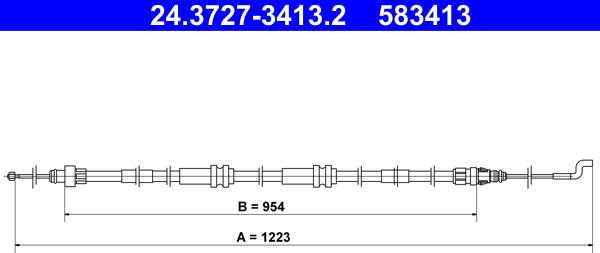 ATE 24.3727-3413.2 - Cable, parking brake car-mod.net
