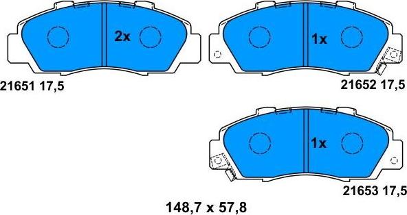 ATE-APAC 13.0465-5982.2 - Brake Pad Set, disc brake car-mod.net