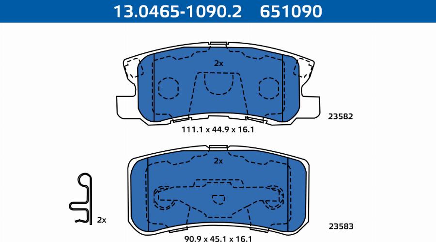 ATE-APAC 13.0465-1090.2 - Brake Pad Set, disc brake car-mod.net