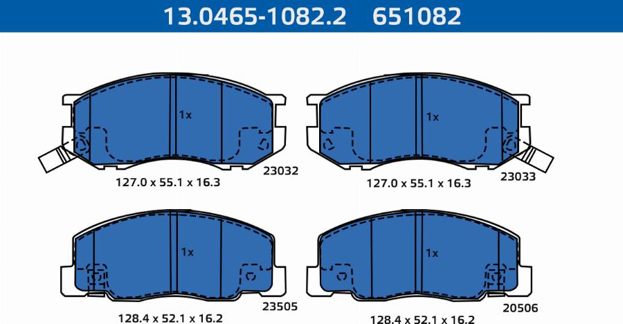 ATE-APAC 13.0465-1082.2 - Brake Pad Set, disc brake car-mod.net