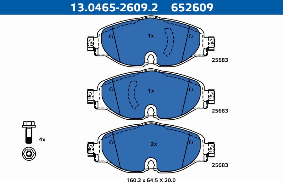 ATE-APAC 13.0465-2609.2 - Brake Pad Set, disc brake car-mod.net