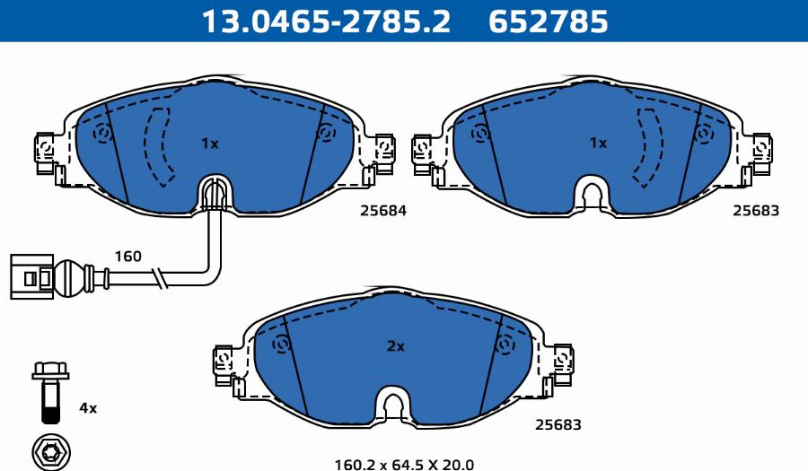 ATE-APAC 13.0465-2785.2 - Brake Pad Set, disc brake car-mod.net
