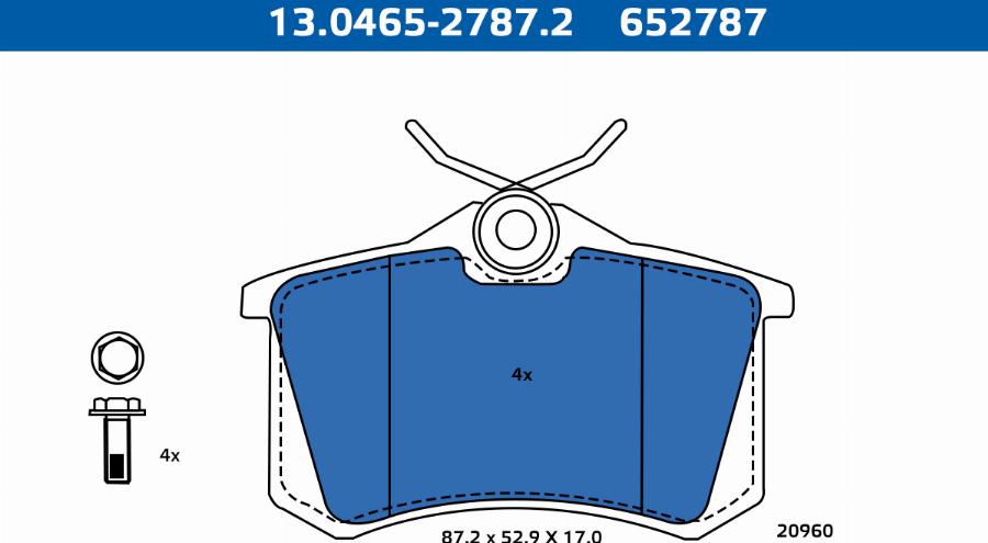 ATE-APAC 13.0465-2787.2 - Brake Pad Set, disc brake car-mod.net