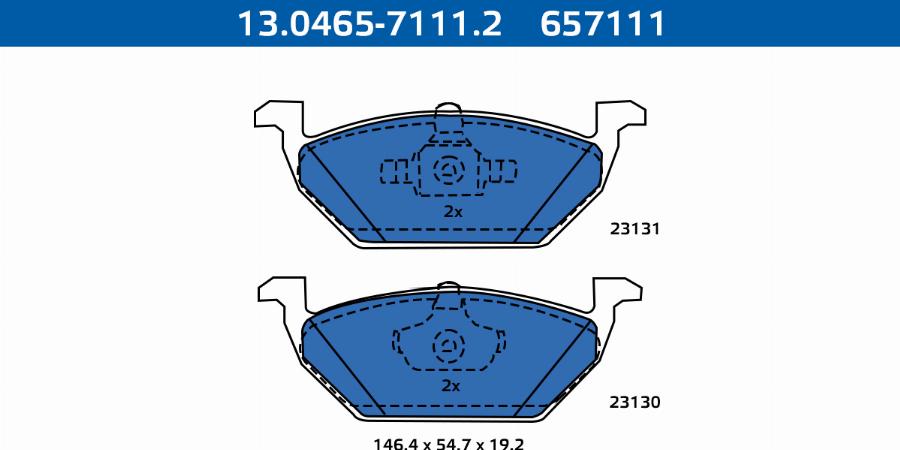 ATE-APAC 13.0465-7111.2 - Brake Pad Set, disc brake car-mod.net