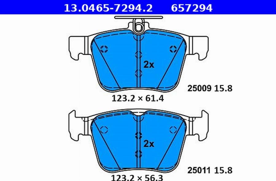 ATE-APAC 13.0465-7294.2 - Brake Pad Set, disc brake car-mod.net