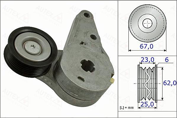 Autex 654908 - Belt Tensioner, v-ribbed belt car-mod.net