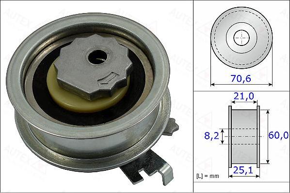 Autex 654922 - Tensioner Pulley, timing belt car-mod.net