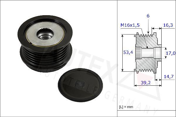 Autex 654819 - Pulley, alternator, freewheel clutch car-mod.net